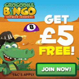 Crocodile Bingo - Deposit 5 Bingo Site